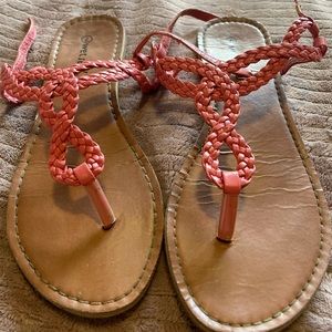 Wet Seal Orange Sandals